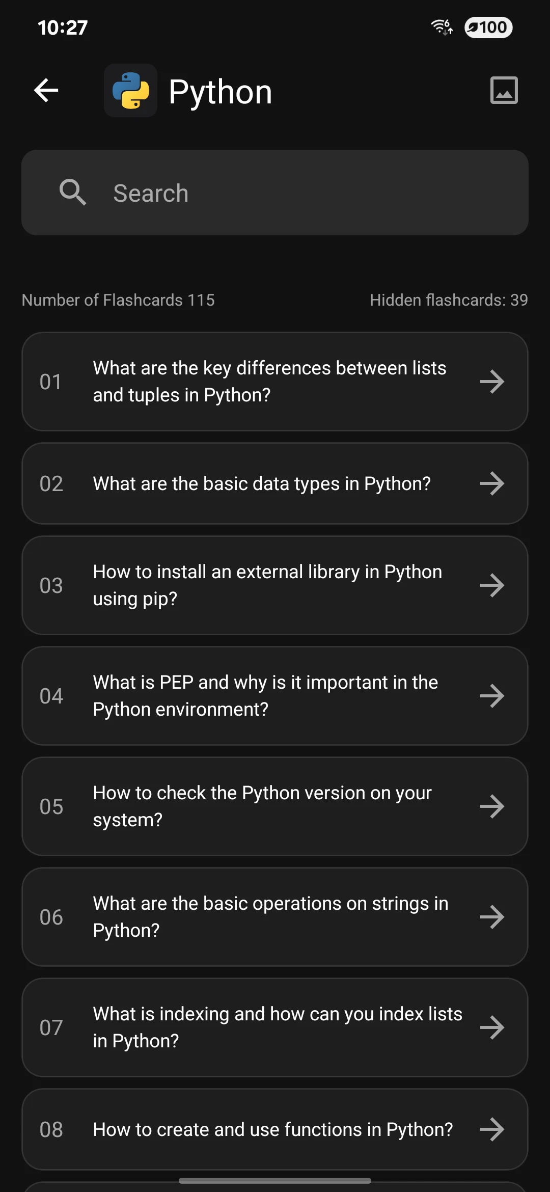 IT Flashcards App Screenshot 5